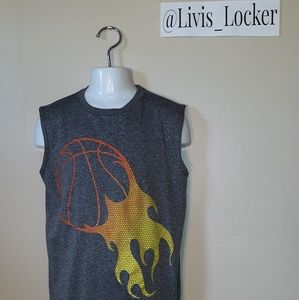 Tek Gear Grey/Orange/Yellow Sleevless Top